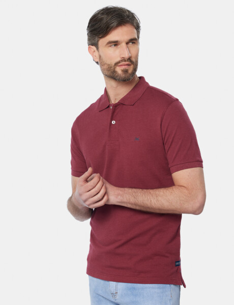 REMERA POLO LISA Bordo