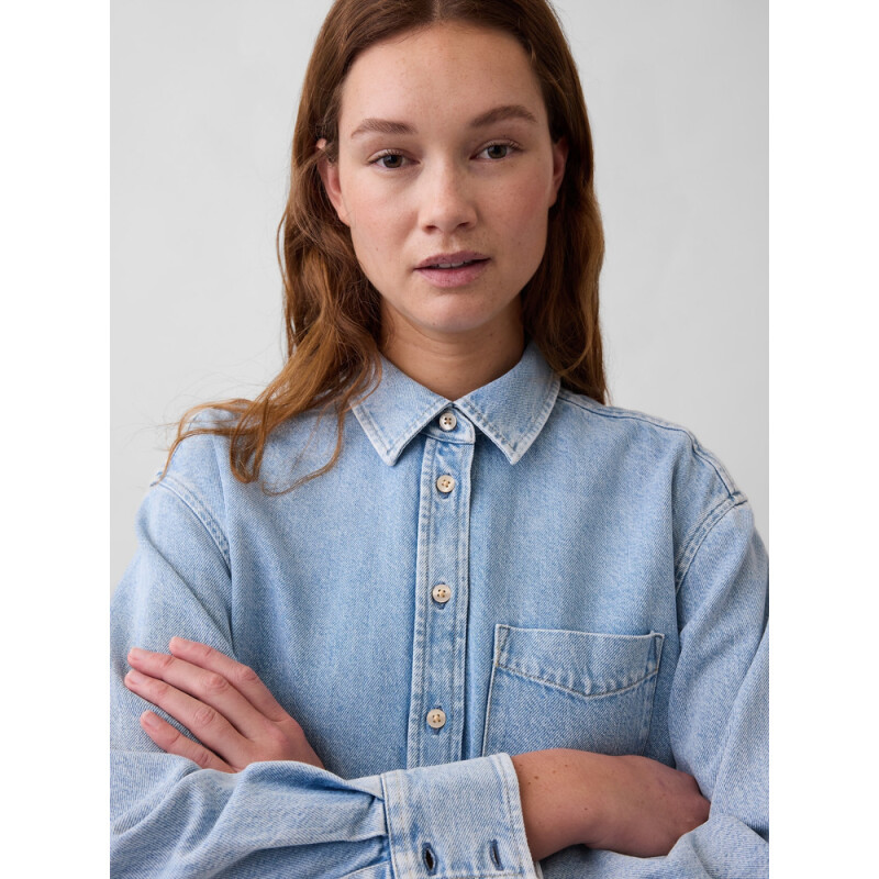 THE RELAXED SHIRT - LT ELLIS LIGHT WASH