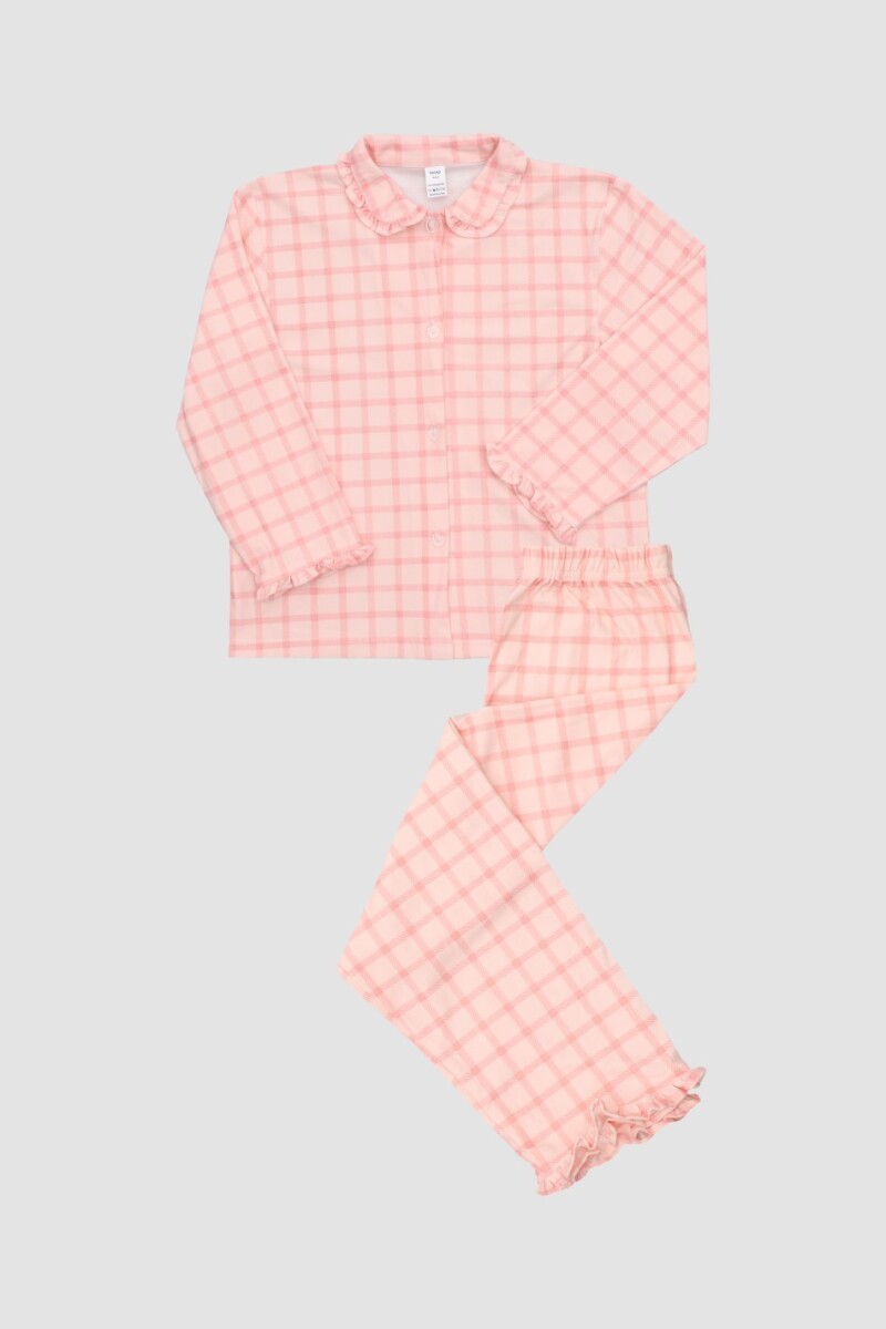 Pijama niña flannel fleece pink - Rosado 