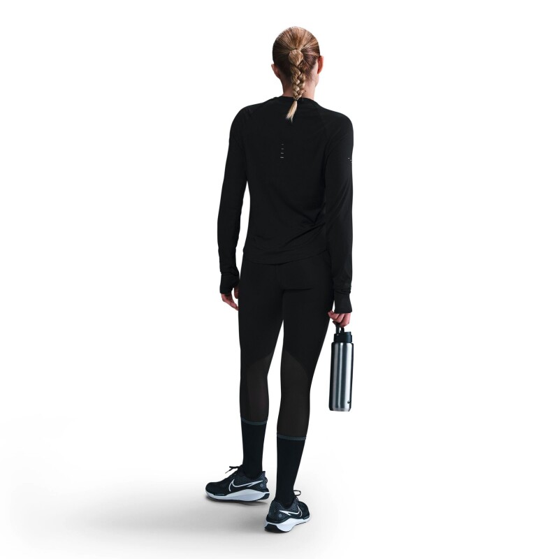 Camiseta Nike Swift Dri-Fit Uv Ls Crew de Mujer Negro