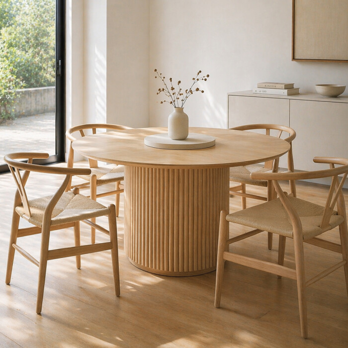COMEDOR WISHBONE NATURAL - INCLUYE MESA IMPERIAL + 4 SILLAS WISHBONE COMEDOR WISHBONE NATURAL - INCLUYE MESA IMPERIAL + 4 SILLAS WISHBONE