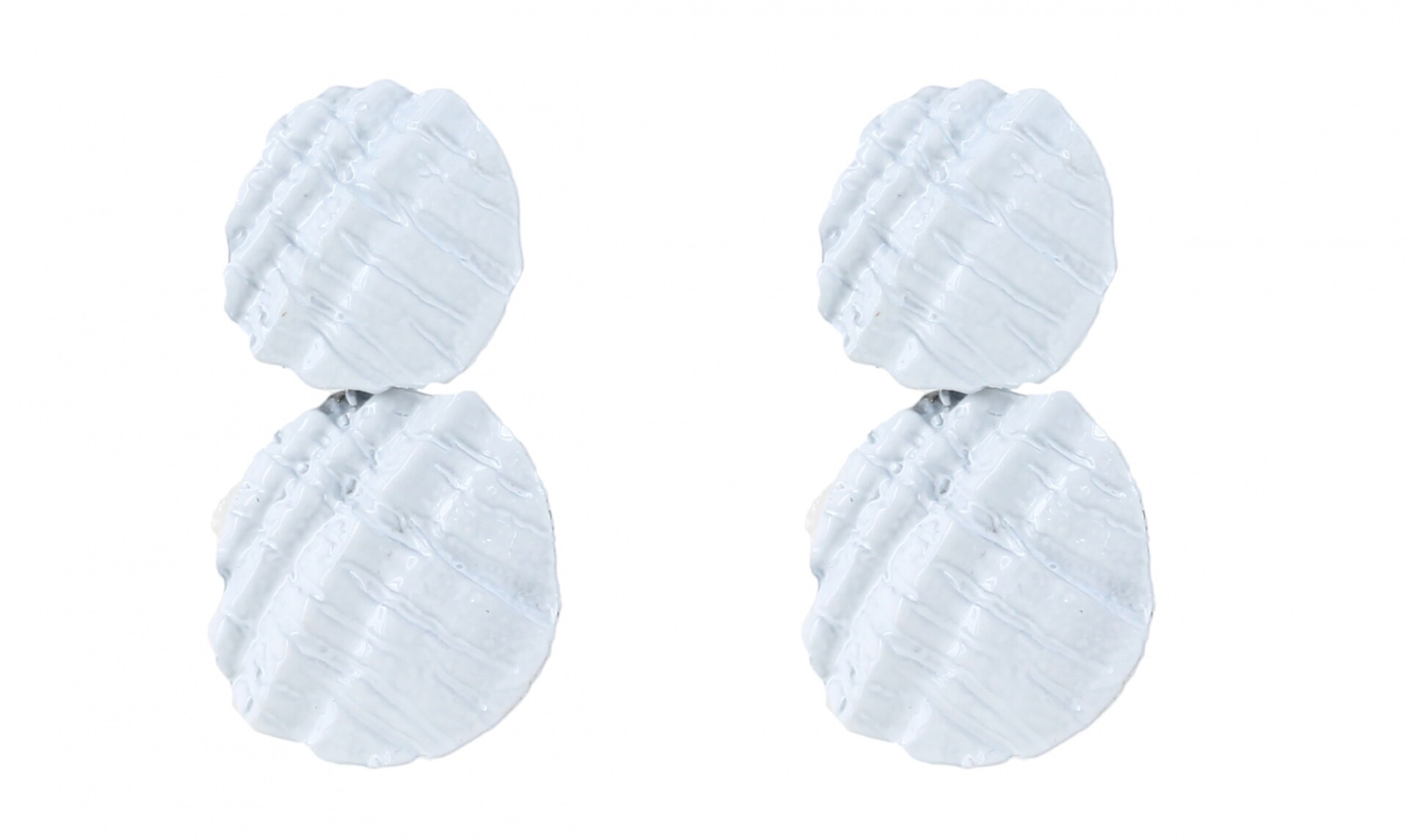 Caravana de Mujer Miss Carol Caravana colgante texturada MissCarol - Blanco 