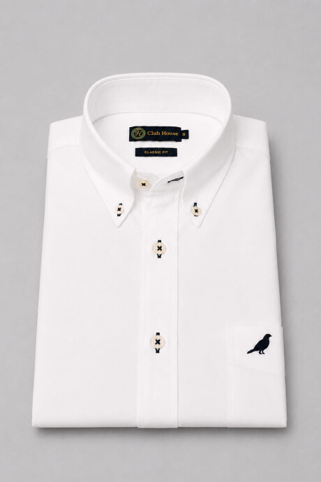 Camisa Cotton Twill Botton Down Off White