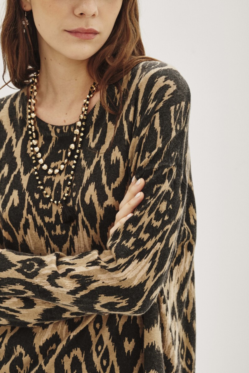 Sweater Cymade Ikat Camel
