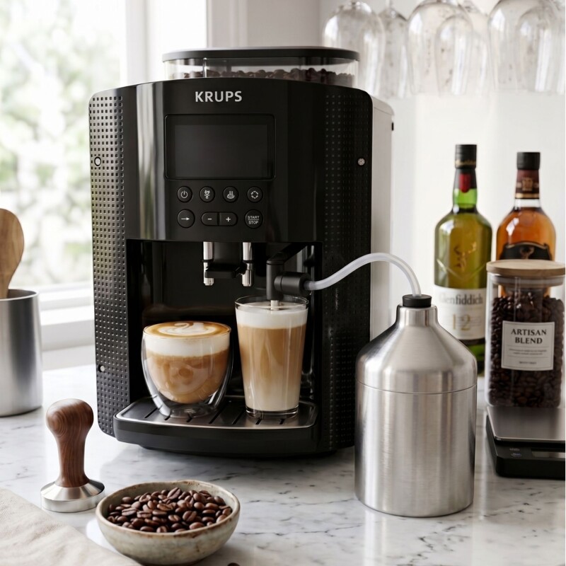 Lechero Krups + Accesorio Capuccino | Plateado Lechero Krups + Accesorio Capuccino | Plateado
