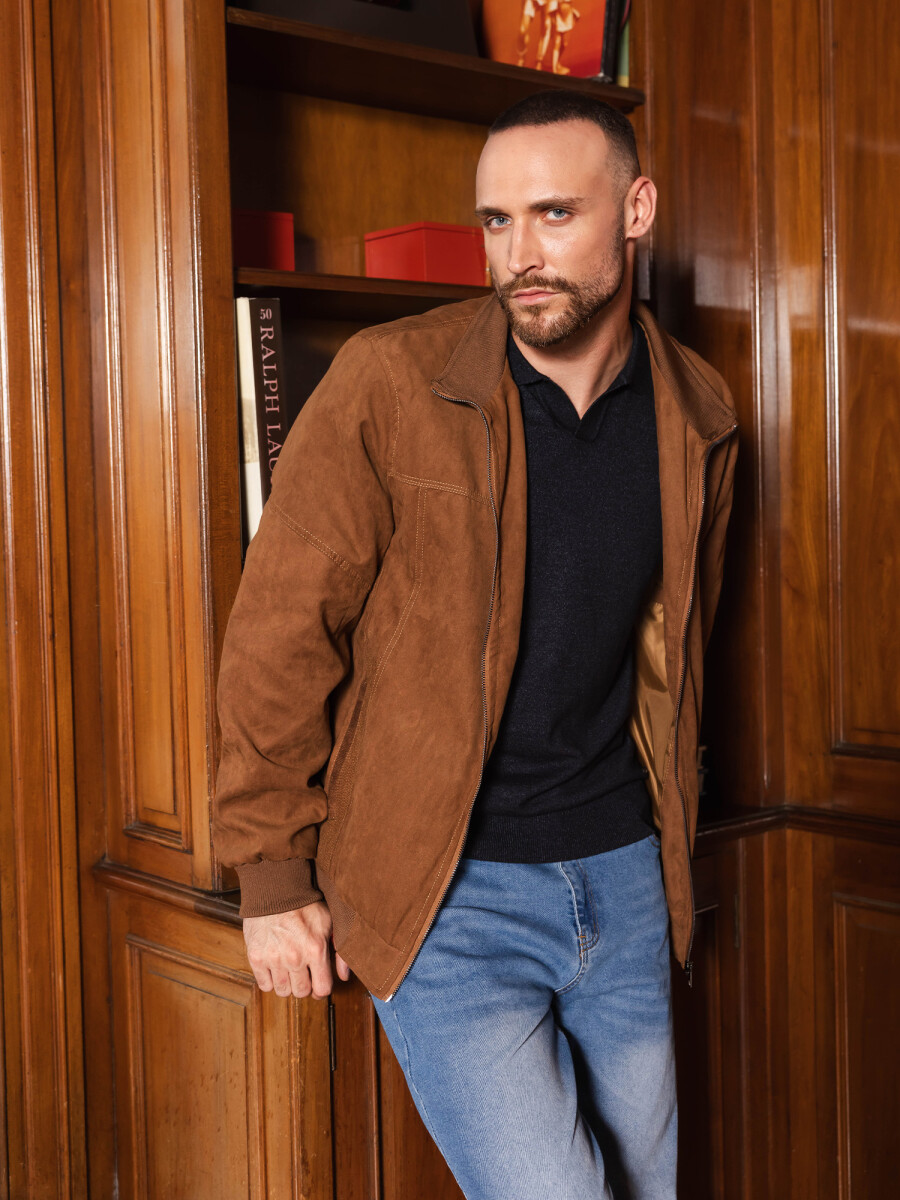 Campera suede Rune - camel 