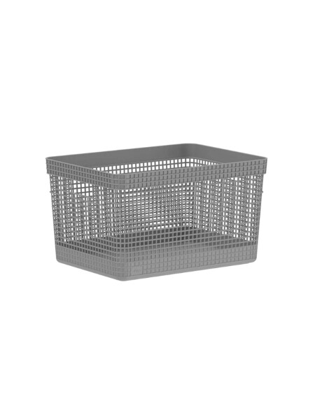 CESTA PLASTICA GRIS