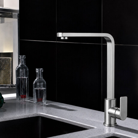 Griferia de COCINA BRUSHED NICKEL MONOCOMANDO - SERIE SALEMI GRIS-BRUSHED NICKEL
