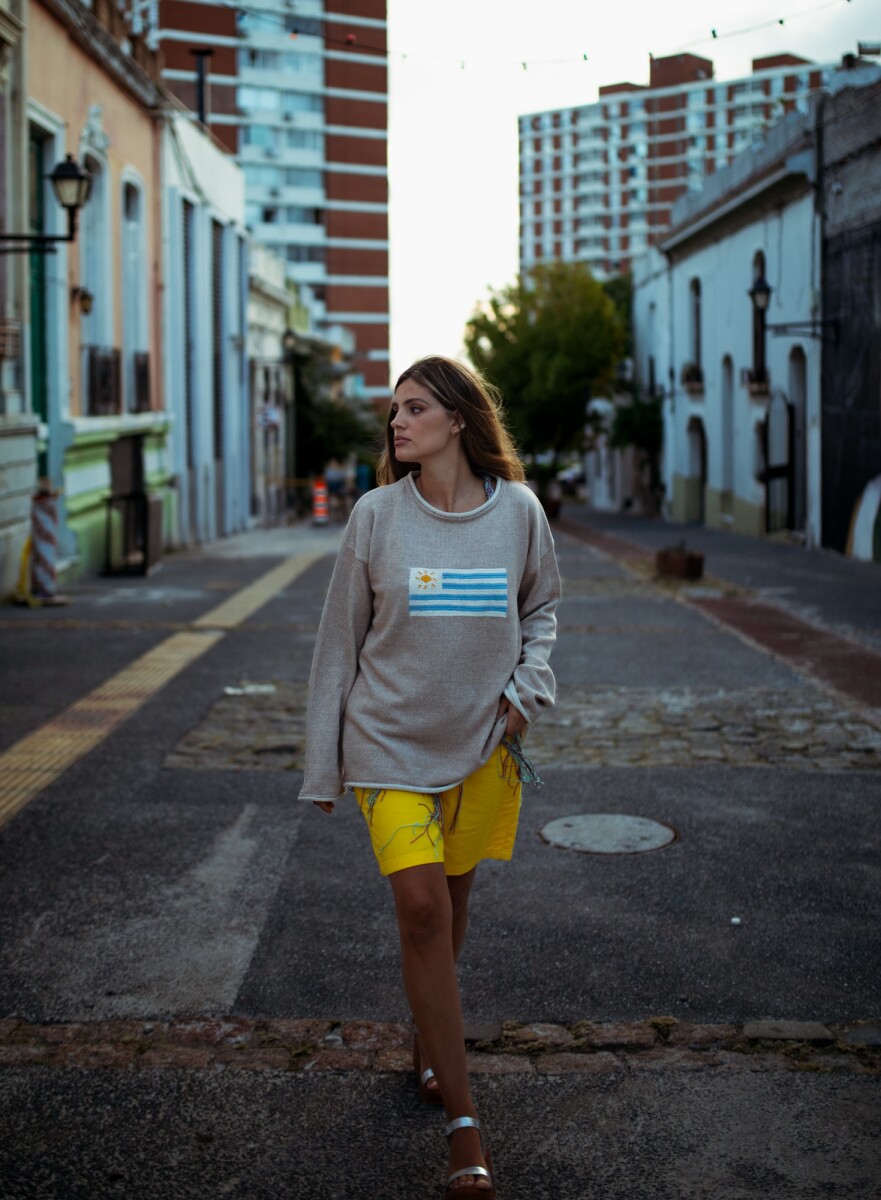 Sweater Flag Uruguay - Beige 
