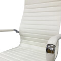 Silla de oficina giratoria eco cuero Blanco