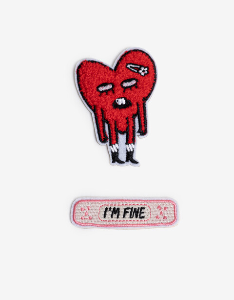 Pañuelos Raso Set De Parches Broken Hearts - Combinacion Multicolor