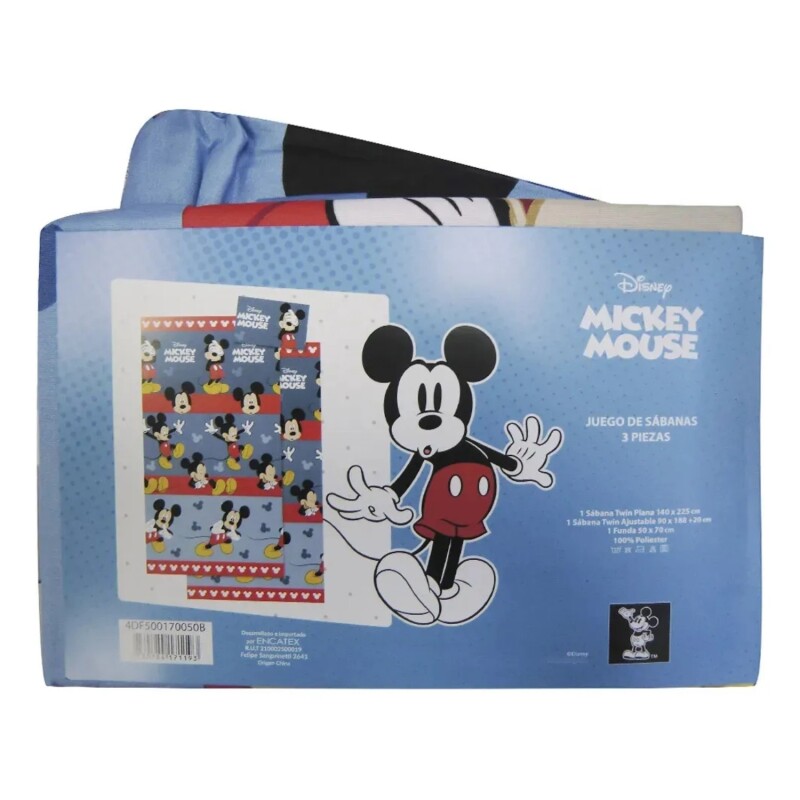 Juego De Sábanas Disney Infantil 1 Plaza Frozen Para Dormitorio Infantil Mickey