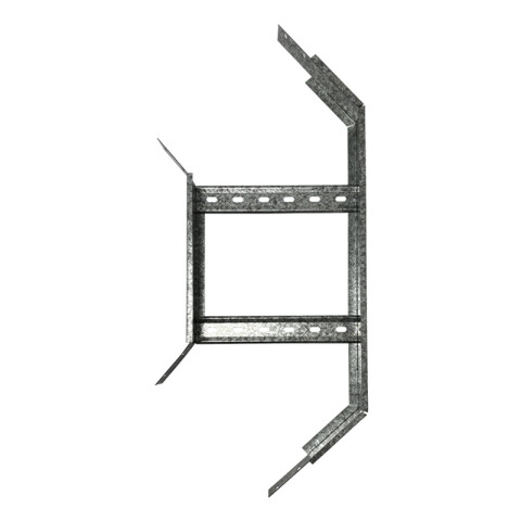 Curva horiz. 45°+45° p/escal. 150x65 Zincgrip Nº18 X25032