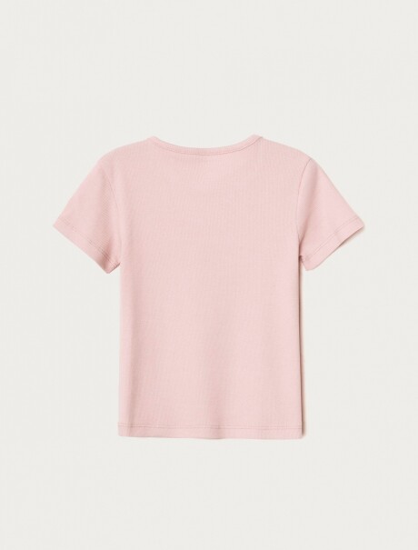 BLUSA CON BORDADO EN TELA ACANALADA ROSADO