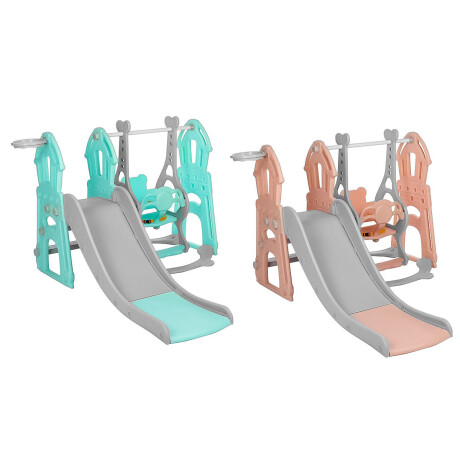 Set Infantil Tobogán 3 En 1 C/ Hamaca Y Aro De Basket Pla006003-c
