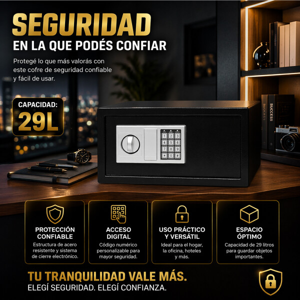 Cofre De Seguridad Digital 29l Indicador Led 7.3 Kgs 420ea COFRE DE SEGURIDAD 420EA