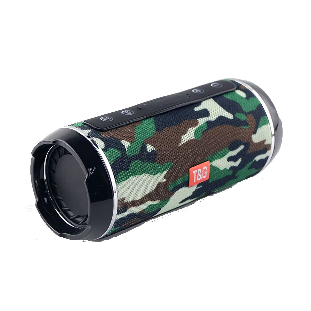 PARLANTE PORTÁTIL BLUETOOTH TG116 CILINDRO SIMIL FLIP CAMUFLADO 