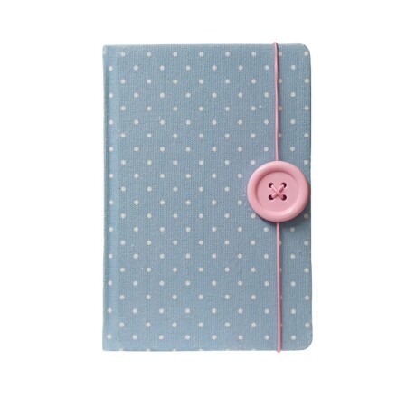 Cuaderno botón A5 rosa
