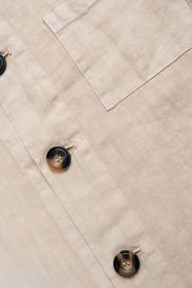 PREMIUM LINEN JACKET Almond