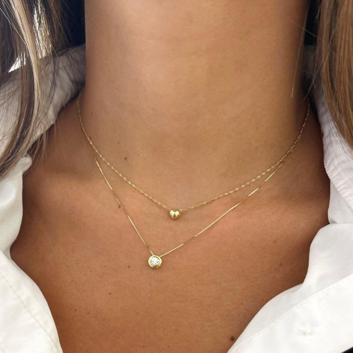 Collar Punto de Luz - Oro 18k 