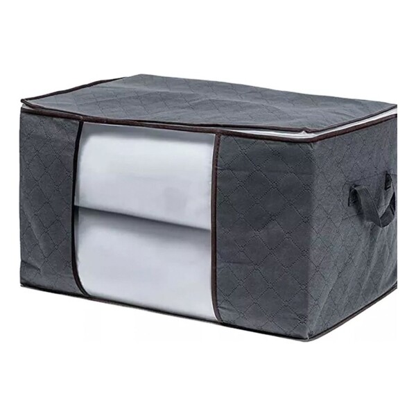 Pack X3 Organizador De Tela Funda Sabanas Mantas Acolchados Color Variante Gris