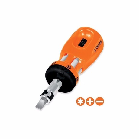 DESTORNILLADOR MINI T/MATRACA 6 PUNTA DOBLES TRUPER D-TROM-12 N/a