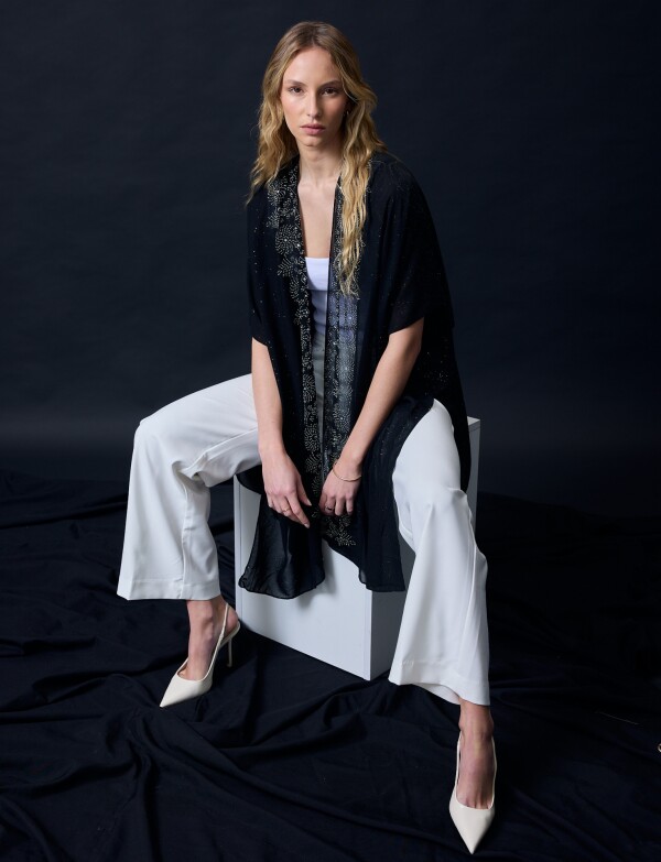 Kimono Noche NEGRO/PLATEADO