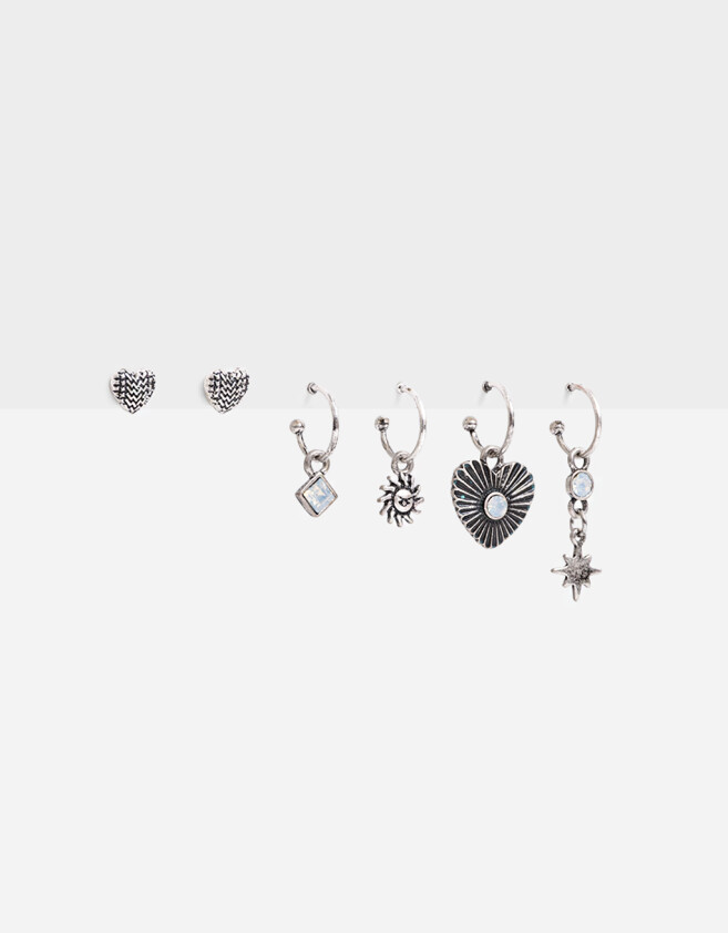 Aros Sets Antique Silver Set De Aros Antique Silver - Plateado Antique Silver