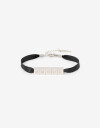 Pulseras Flexibles Cordón Pulsera De Acero Con Dijes Cúbicos - Plateado