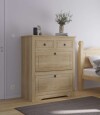Comoda Zapatera Madera Maciza Linea Mexicana Natural