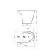 SANITARIO BIDET MARINA BLANCO LOZA PARA BAÑO UN AGUJERO 000