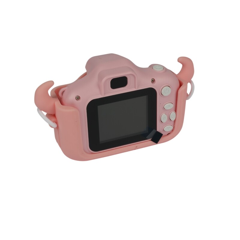 Cámara de fotos digital infantil con funda rosa Cámara de fotos digital infantil con funda rosa