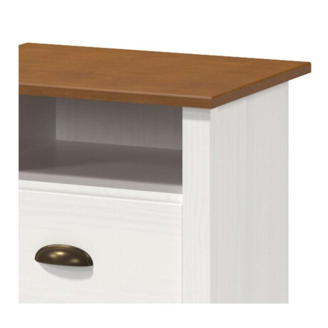 Mesa de Luz Madera maciza Linea Colonial Blanca