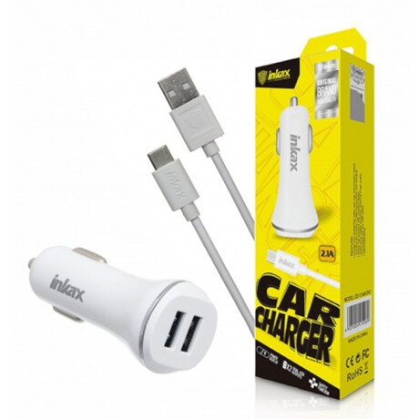 Cargador auto Dual Inkax c/cable Micro USB 2.1A Cargador auto Dual Inkax c/cable Micro USB 2.1A