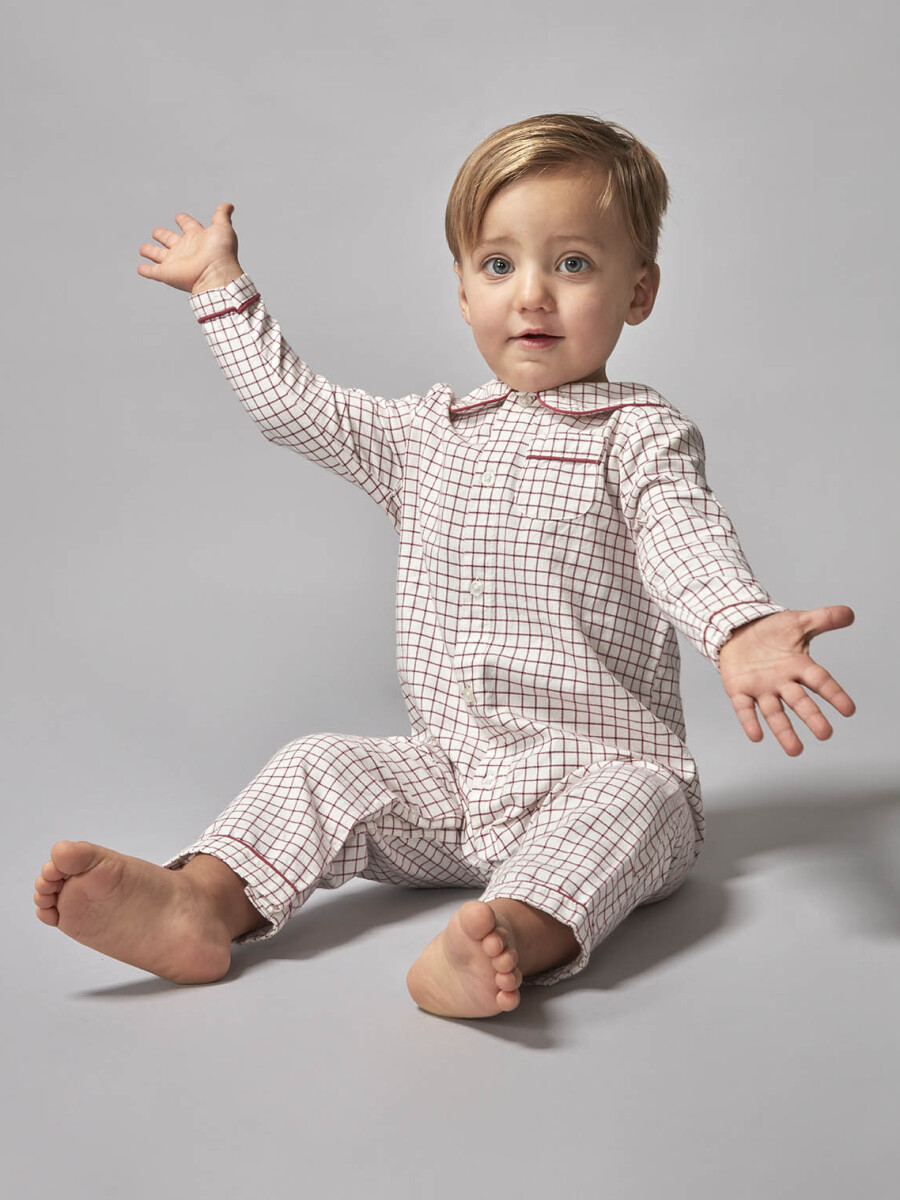 Pijama Cuadros Cereza