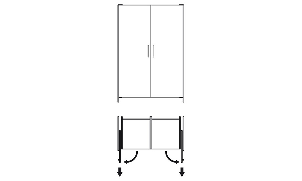 Sistema corredizo Finetta p/ 2 puertas 408.45.010 Sistema Corredizo Finetta P/ 2 Puertas 408.45.010