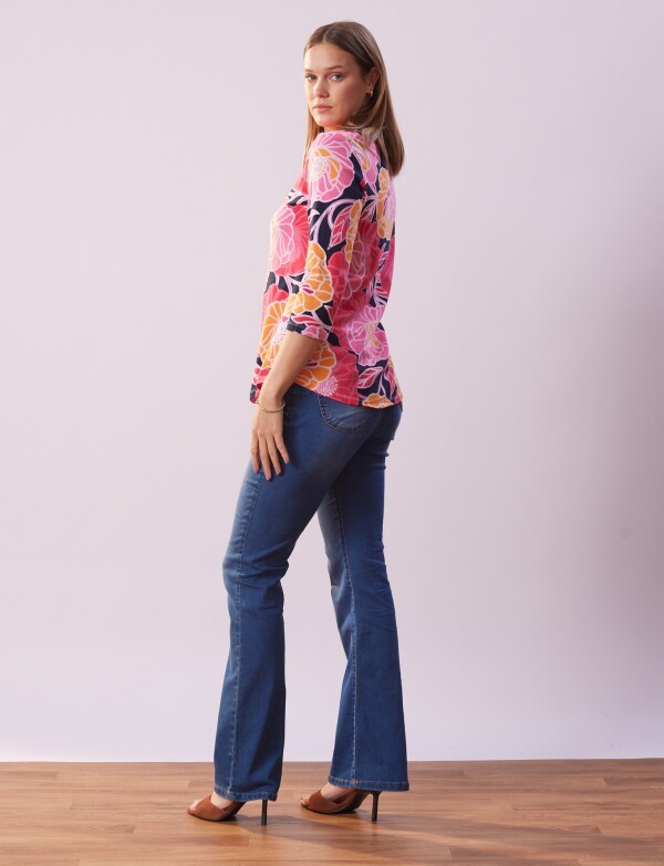 Remera Algodón Print ROSA/MULTI
