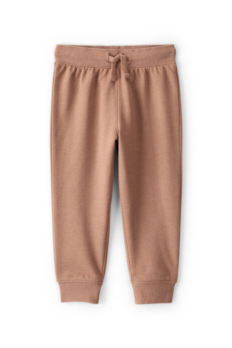 Pantalón deportivo de algodón, marrón Sin color