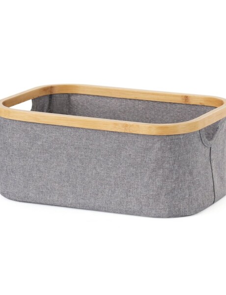 ORGANIZADOR BORDE MADERA 38X26X16CM EXT TELA GRIS ORGANIZADOR BORDE MADERA 38X26X16CM EXT TELA GRIS