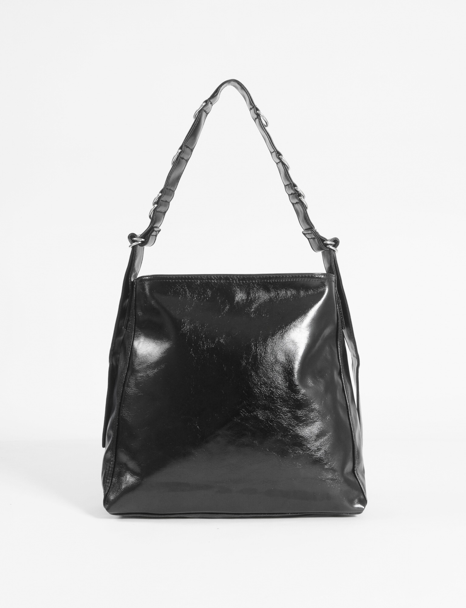 Cartera shopper con argollas negro Symphorine