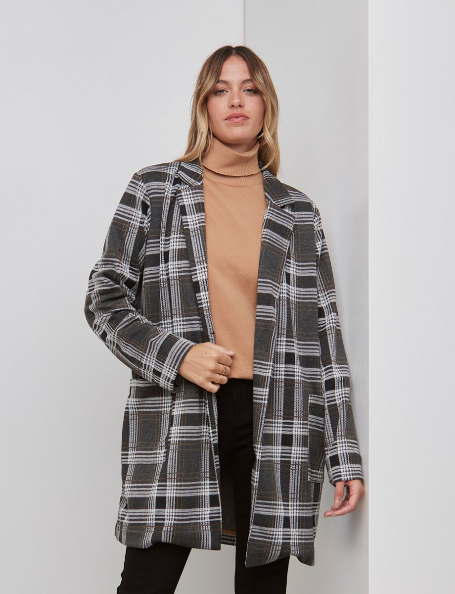 Blazer Oversize Cuadrille - Gris/multi 