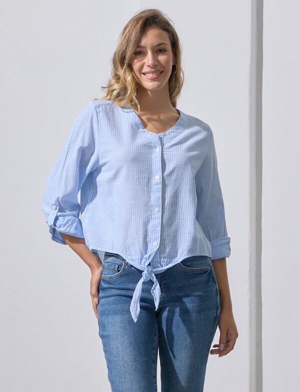 Blusa Algodon Nudo CELESTE/MULTI