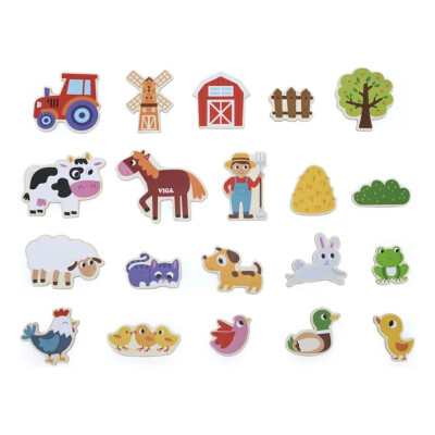 Juguete de Madera Granja Magnética Viga Juguete de Madera Granja Magnética Viga