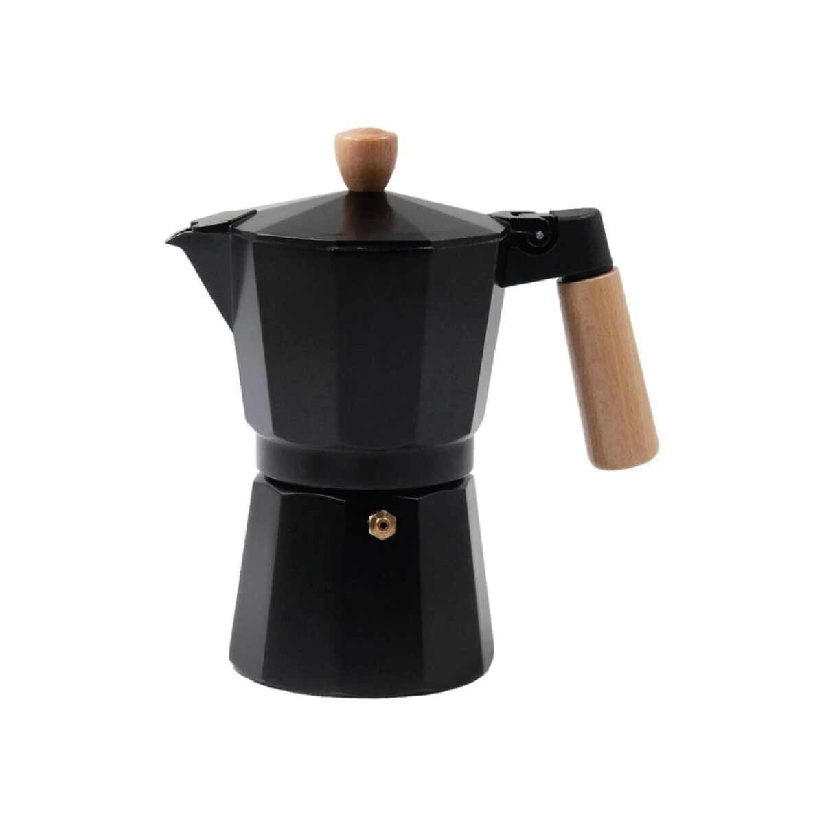 CAFETERA ITAL. ALUM 300ML 6T NEGRO M/MAD VARENNA 