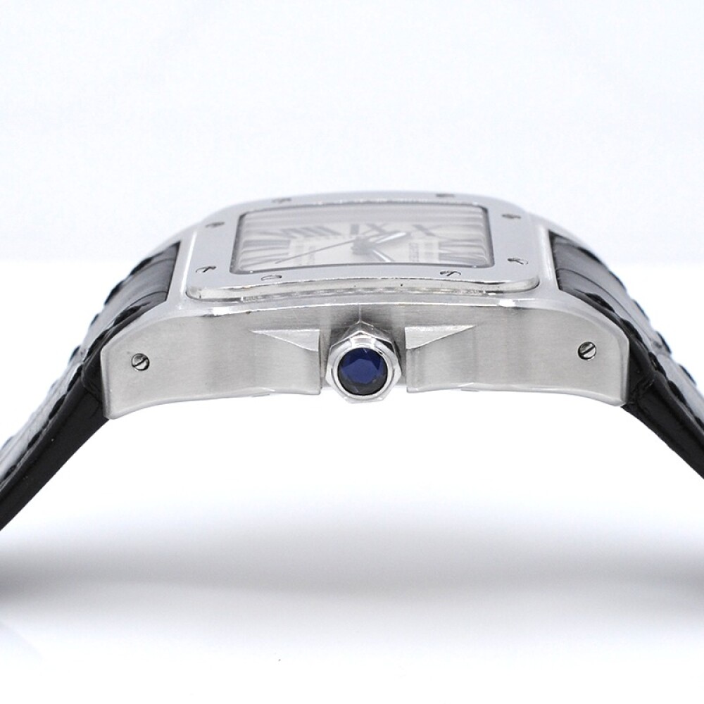 Cartier Santos 100 mediano 2878 automático año 2010 caja 33 mm con caja y papeles Cartier Santos 100 mediano 2878 automático año 2010 caja 33 mm con caja y papeles