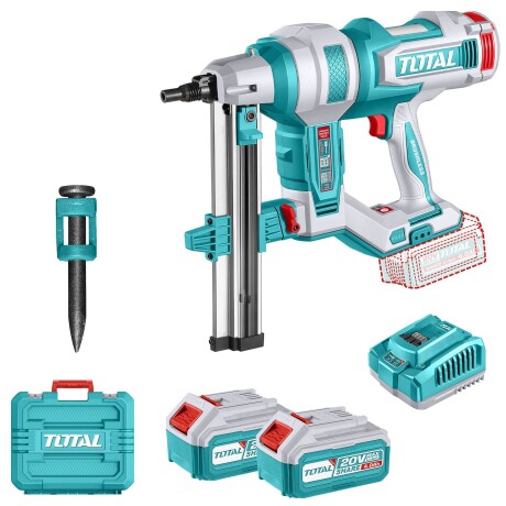 Clavadora Inalámbrica 20v Para Concreto Sin Carbones - 2 Baterías, Cargador Y Clavos 27mm Clavadora Inalámbrica 20v Para Concreto Sin Carbones - 2 Baterías, Cargador Y Clavos 27mm