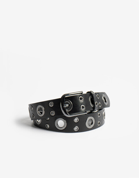 Cinturones y Fajas Cinturón Arandelas - Negro