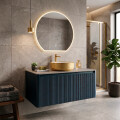 CONJUNTO DE BAÑO HABITARE MODELO SY1051-100 / MUEBLE + BACHA + ESPEJO CIRCULAR C/ LUZ LED 900*820 Conjunto De Baño Habitare Modelo Sy1051-100 / Mueble + Bacha + Espejo Circular C/ Luz Led 900*820