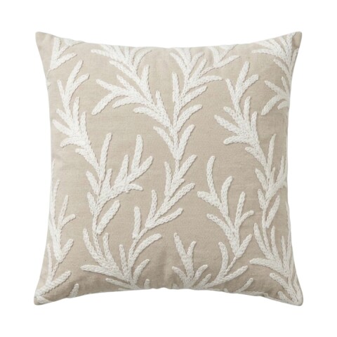 COJIN CUAD BEIGE C/DET BORDADO 45X45CM Unica