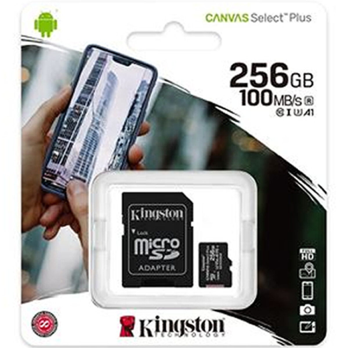 Memoria Micro SD Kingston Canvas Select Plus 256GB clase 10 